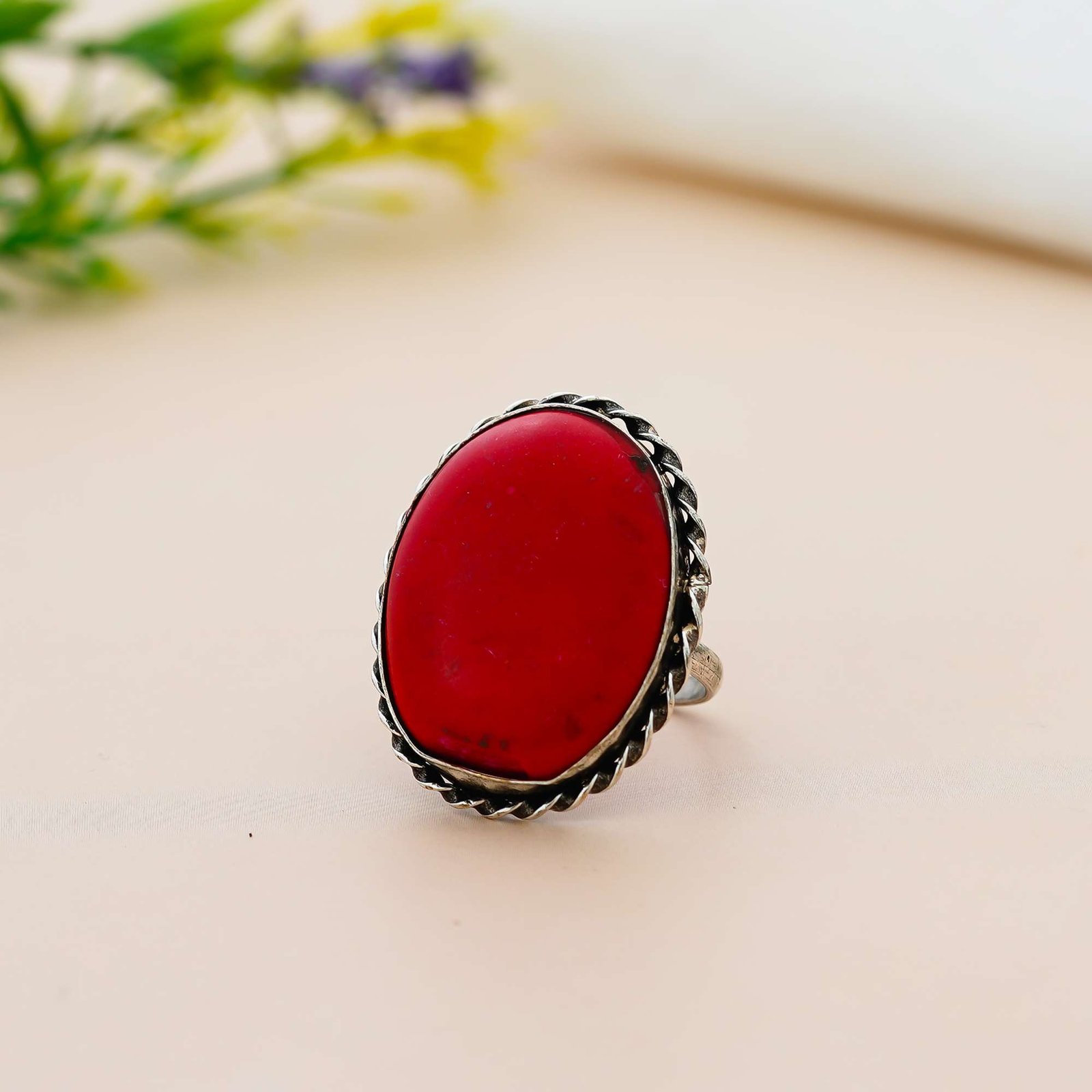 Arts Crystal Products Natural Labradorite Ring Set for Women,Vintage Joint Knuckle Stackable Rings Oval Gemstone Ring